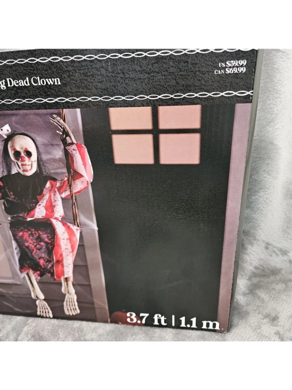 Ashland Swinging Dead Clown Hanging Prop 3.7 ft Halloween Decoration Goth Horror